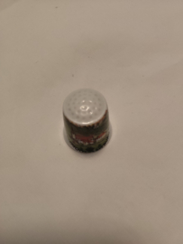 Vingerhoed porcelein opdruk Filzmoos Salzburg 2,8cm hoog zonder doosje