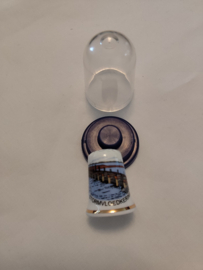 Vingerhoed porcelein opdruk Stormvloedkering 3cm hoog Fine Bone China AGA gifts int.