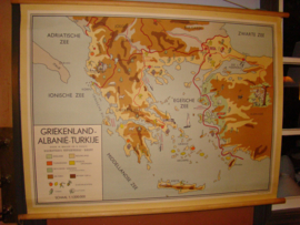 Landkaart van Griekenland-Albanie-Tukije
