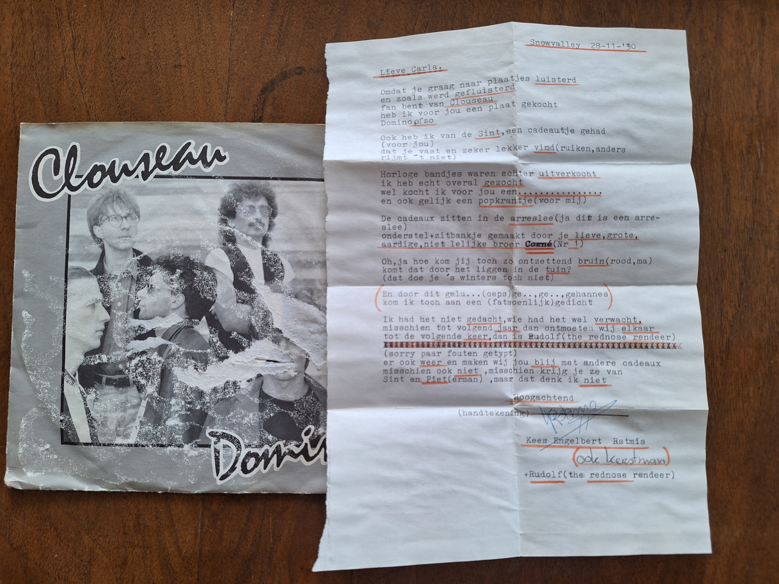 Clouseau met Domino 1990 Single nr S20232499