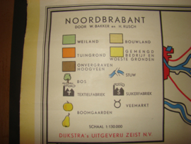 Landkaart van Noord-Brabant.