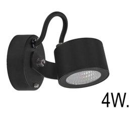 Buitenlamp wandspot zwart LED 4W 5jr garantie nr 506161
