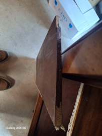Originele glaskast of vitrinekast h-185cm mahonie hout verstelbare planken nr GE
