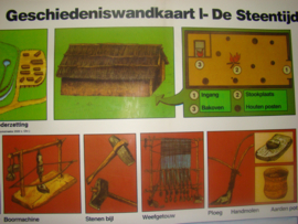 De Steentijd. Geschiedenis Wandkaart 1.