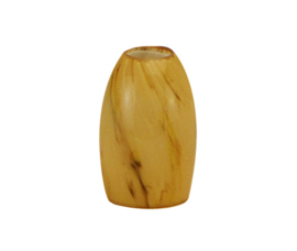 Mondgeblazen kapje klein amber gemarmerd nr.5 op de foto 070.20