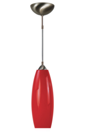 Katoensnoer pendel 150cm met cilinderkap diep rood h-39cm nr 7Kr1-39.88