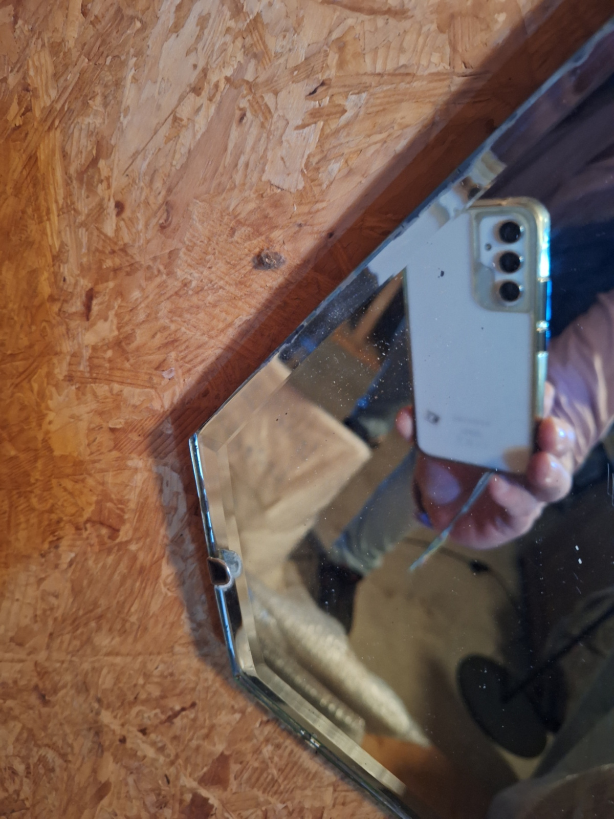 S60 Art-deco spiegel met metalen kuifje