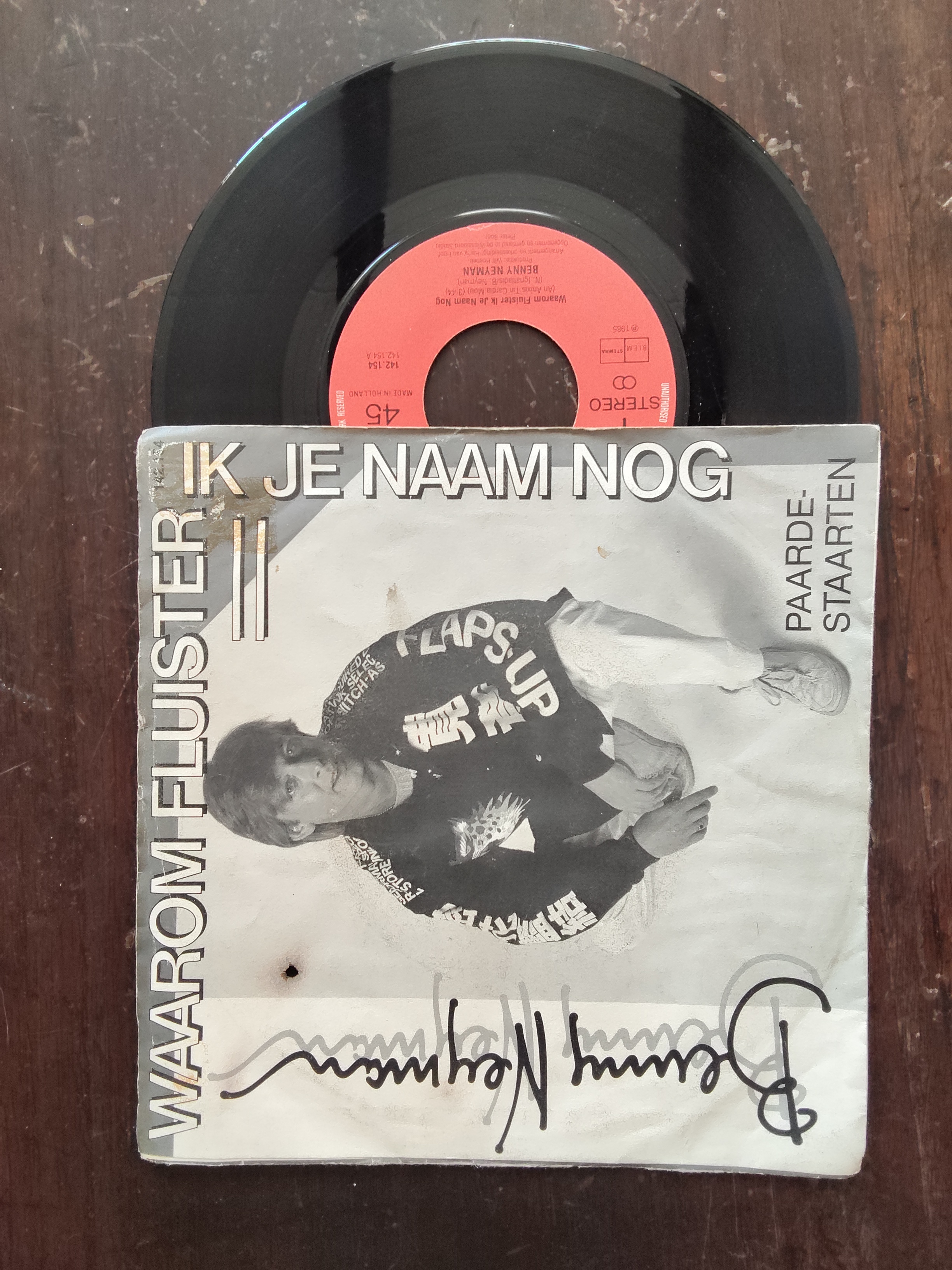 Benny Neyman met Waarom fluister ik je naam nog 1985 Single nr S2020109