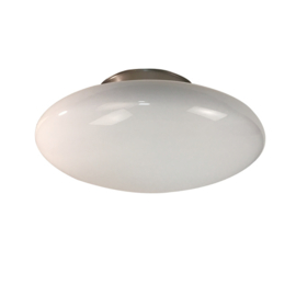 Plafonniere glazen bol Ufo 42cm opaal met mat nikkel ophanging nr 7P1-4200.00