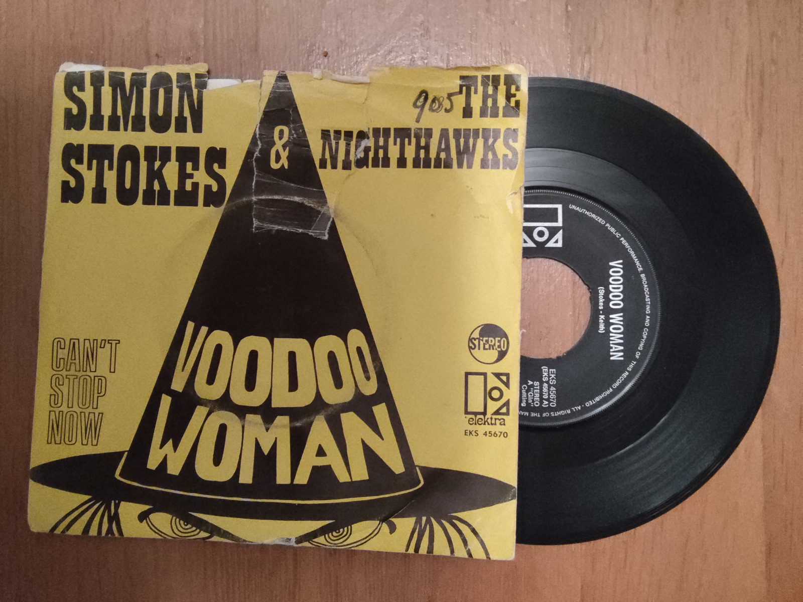 Simon Stokes & The nighthawks met Voodoo woman 1970 Singles nr S20256321 Single nr S20256321
