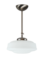 Schuifstang standaard H 80-130 mat nikkel met glazen bol Cake opaal 40cm 7Sr2-573.00