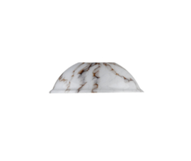 Glazen kap soepkom d21cm h7,5cm gt4,4 E27 wit opaal gemarmerd nr 523.10