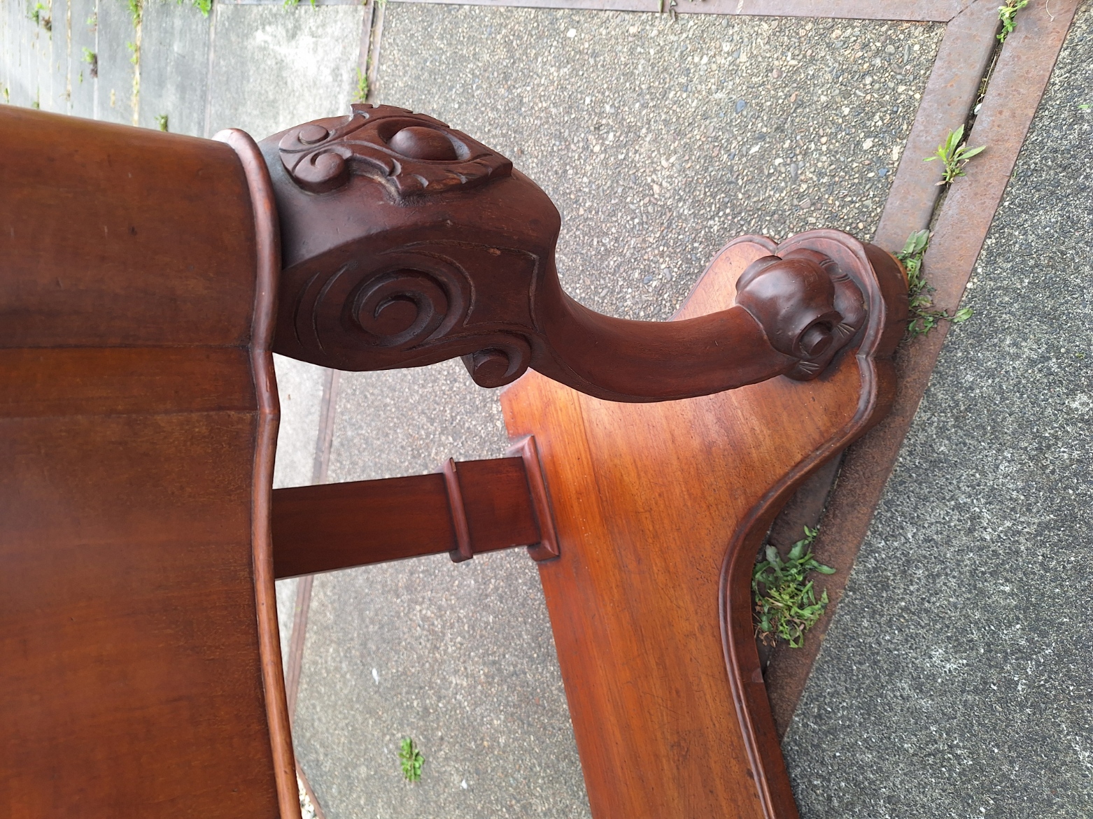 Mahonie houten kaptafel antiek omstreeks 1850-1870 nr K202556