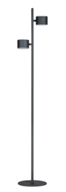Vloerlamp model Prince 2-lichts G9 verstelbaar zwart nr 05-VL8230-30