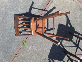 S/4 antieke brabantse stoelen met spijlen omstreeks 1890-1900 nr STO20259
