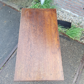 Oud Engels eiken ladenkast 3-kaden omstreeks 1930 messing beslag nr K2026101