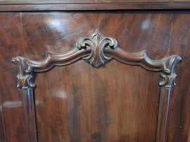 Antieke Engelse mahonie linnenkast 2-deurs origineel interieur 1910 nr K202413