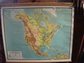 Landkaart Noord-Amerika .     VERKOCHT