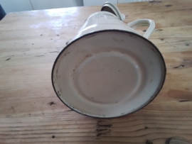 Emaille koffiepot art deco 1920 gestileerde motieven.