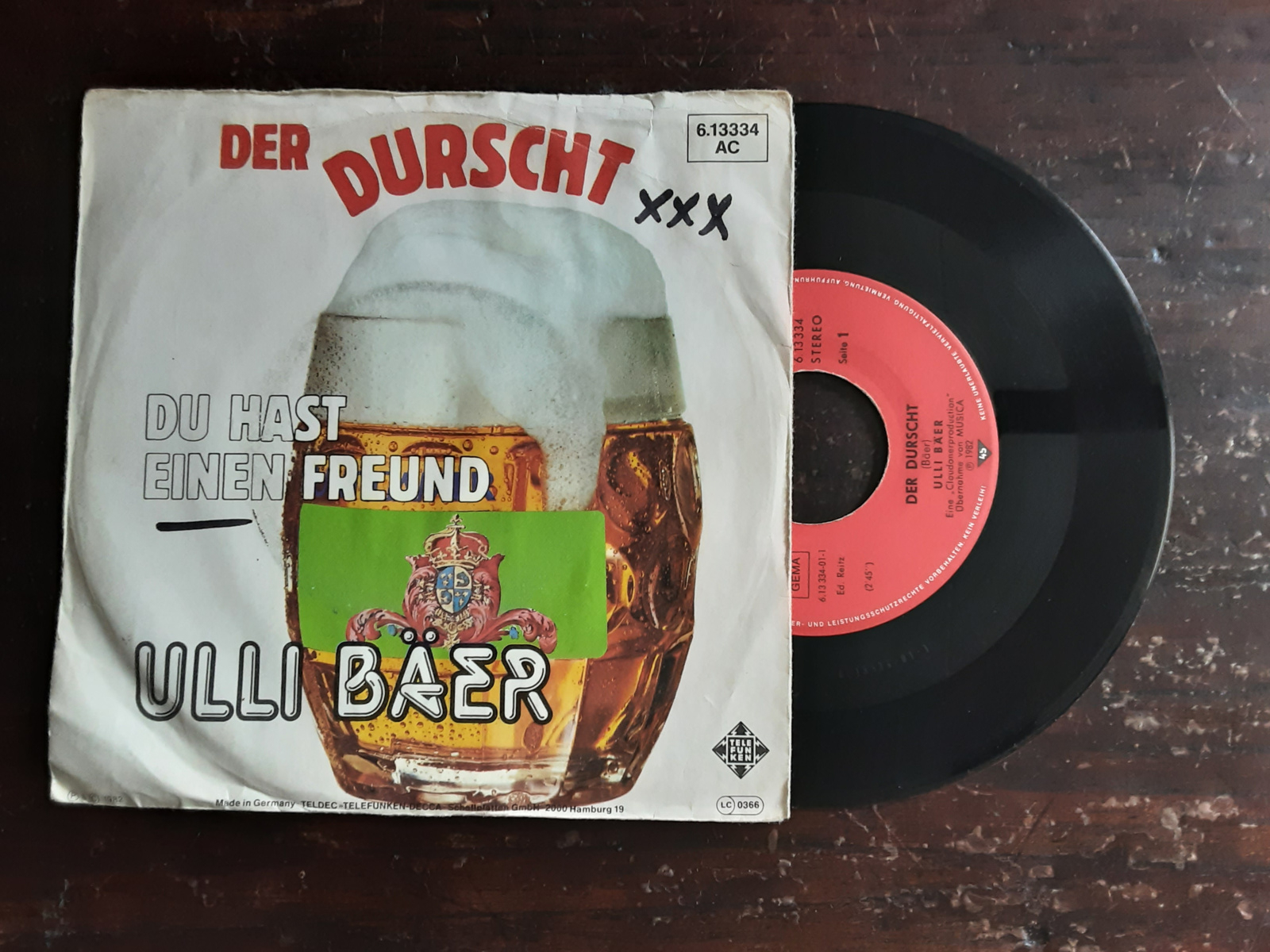 Ulli Baer met Der durscht 1982 Single nr S200245984