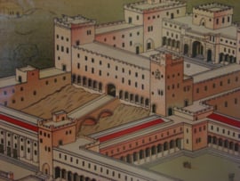 Wandkaart de tempel van Jeruzalem in Nieuw Testamentische tijd