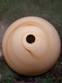Glazen kap model Calimero abrikoos gemarmerd d41,6 E27 nr 9723