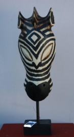 Masker op standaard zebra 30cm antiek white wash