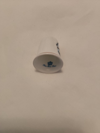 Vingerhoed porcelein opdruk Jantina Helling Molen Aalden 2,8cm hoog zonder doosje