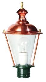 Buitenlamp lichtkop h-34cm koper serie Nuova nr 1530