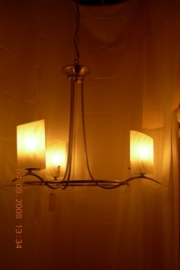 Mat nikkel hanglamp 3-lichts nr:20362/3