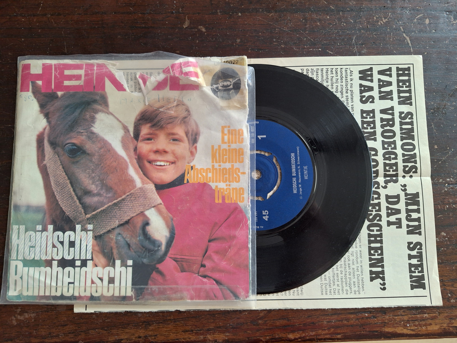 Heintje met Heidschi Bumbeidschi 1968 Single nr S2021532