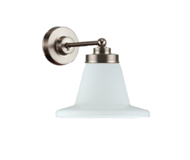 Wandlamp wand mini mat nikkel met opaal kapje model Kelk nr 7WM-453.00