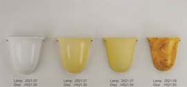 Wandlamp klokkap opaal L met ophanging nr 2526.07 + h526.00