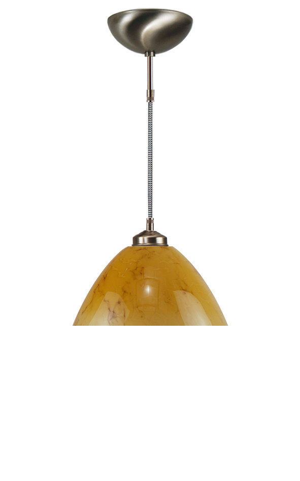 Katoensnoer pendel 150cm met calimero kap marmer 26cm nr 7Kr1-265.20