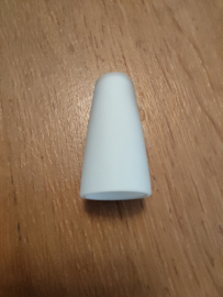 Trechter glaasje opening 1,1cm klemveer mat wit 2-laags