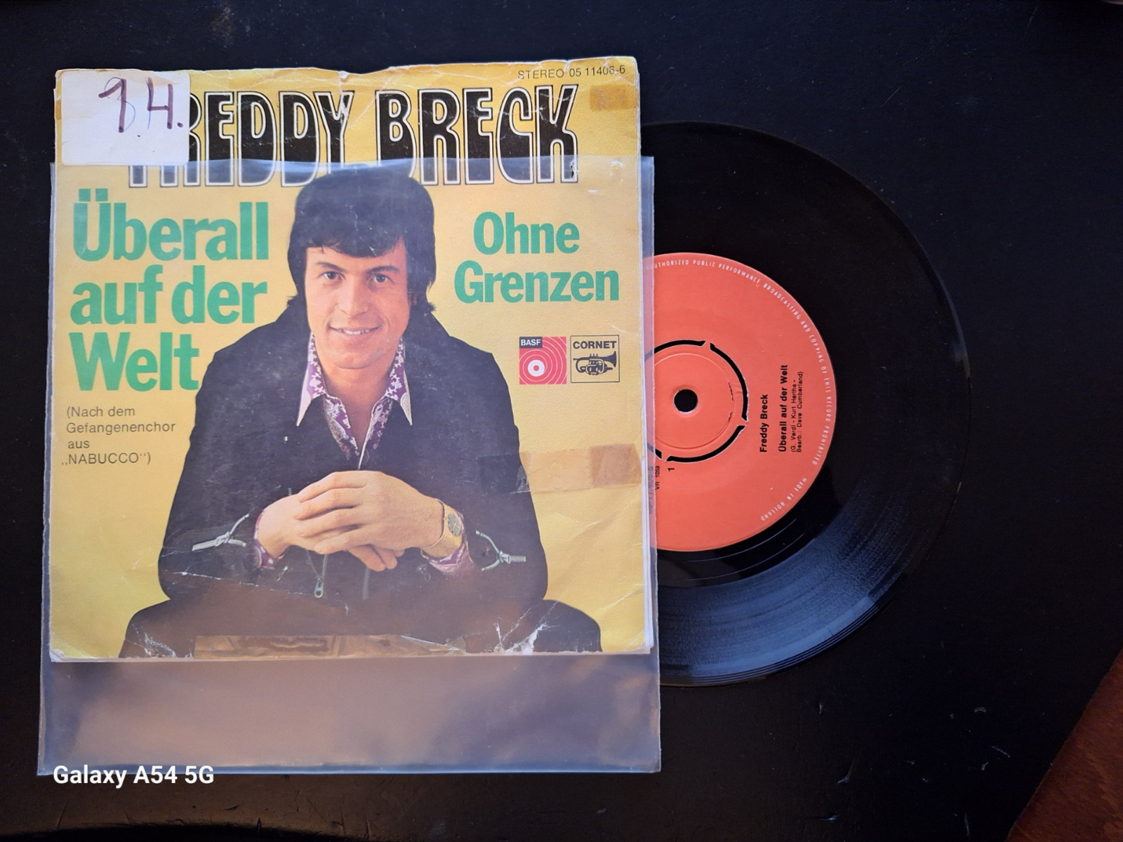 Freddy Breck met Uberall auf der welt 1972 Single nr S20221376