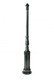 Buitenlamp mast h-214cm antiek groen serie Nuova nr 1510