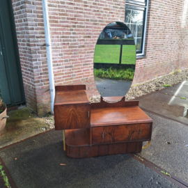 Notenhouten art-deco kaptafel engels omstreeks 1920-1930 Engels nr K202569