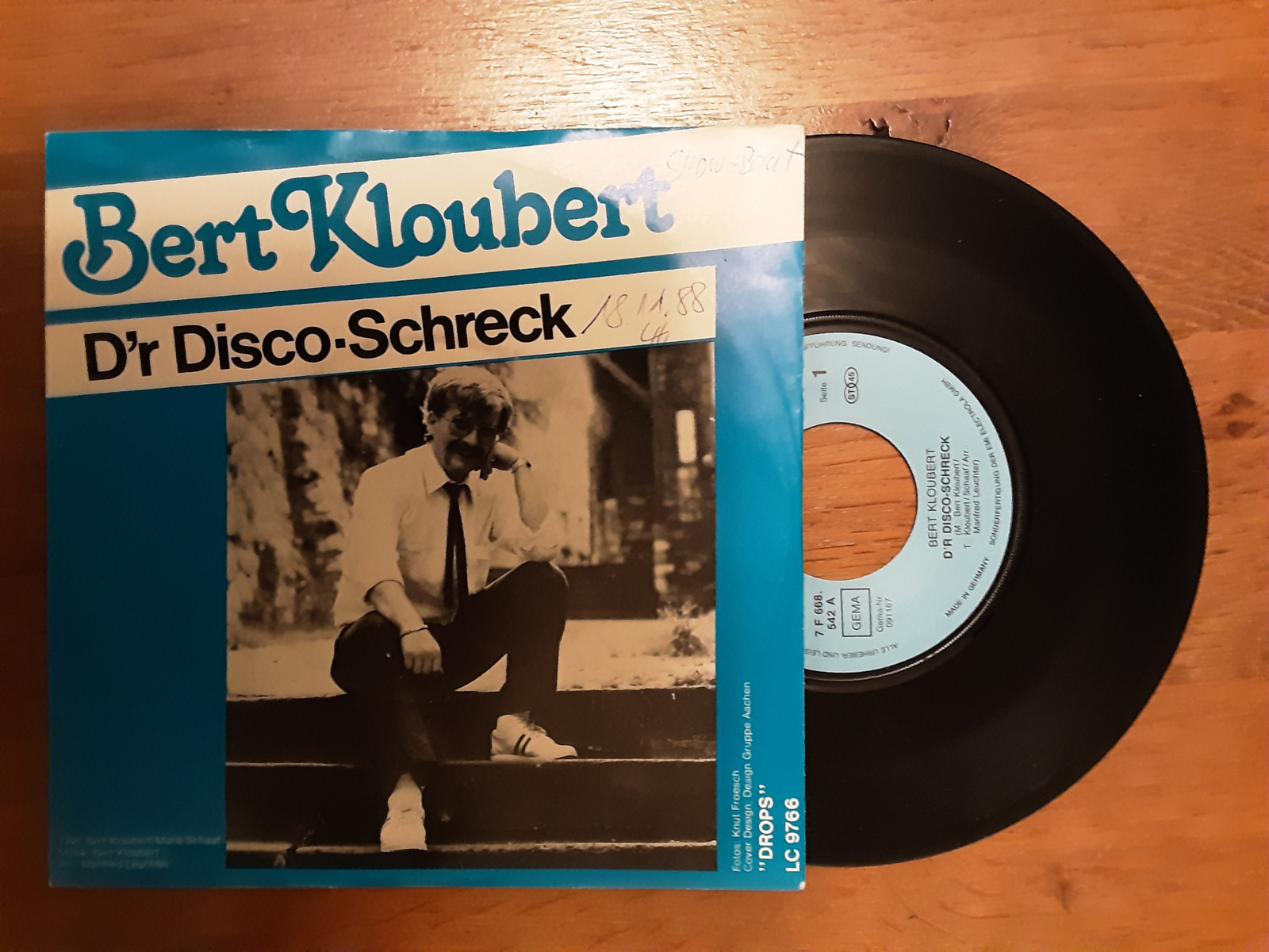 Bert Kloubert met D'r disco-schreck 19?? Single nr S20246002