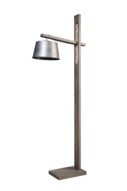 Vloerlamp Apulla metaal hout kap 25cm hoogte 150cm nr 05-VL8065-1852