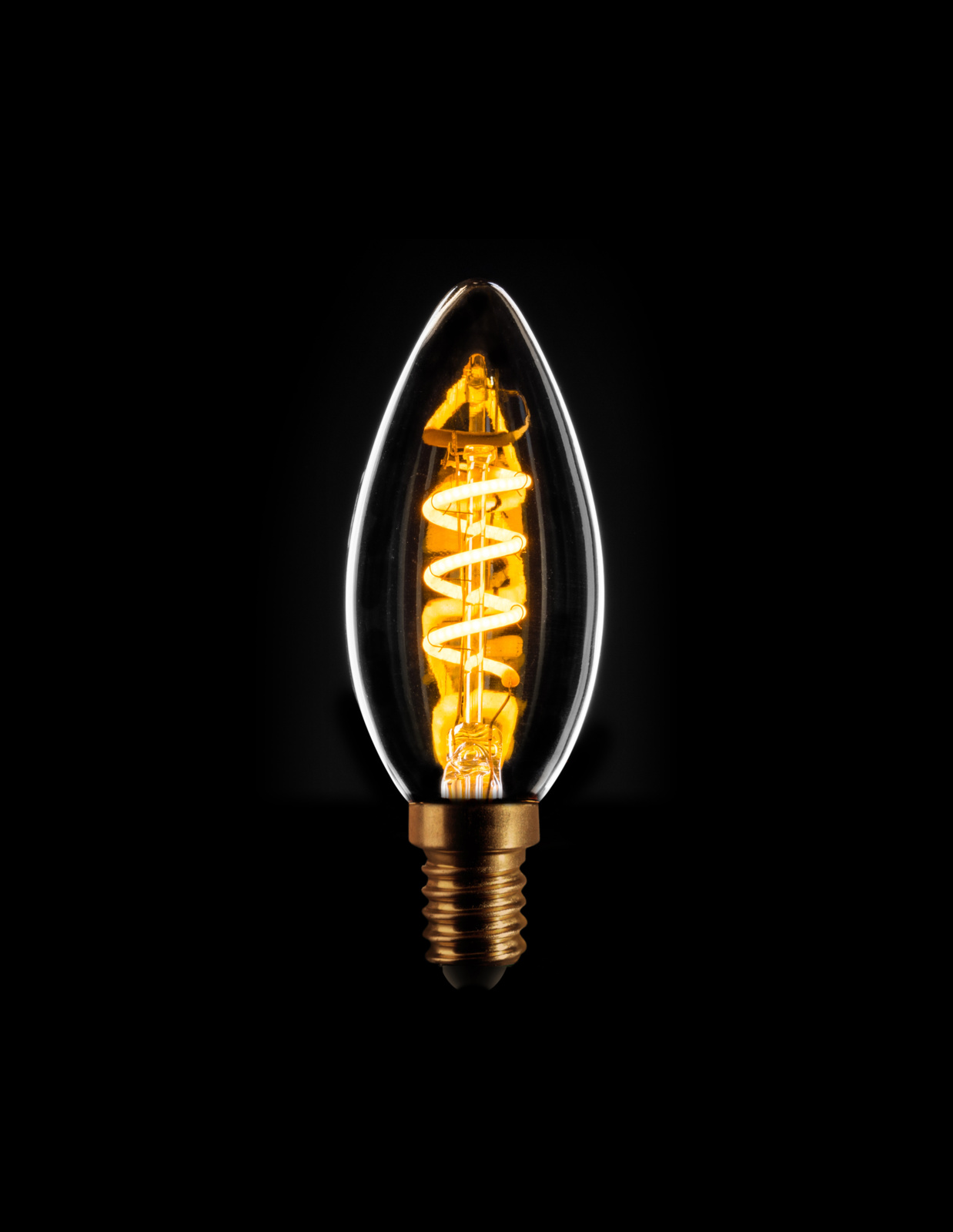 Kaarslamp d-4,5cm spiraal helder LED 5W 250Lm 2200K E14 220-240V 3 stap dim nr 6-306162