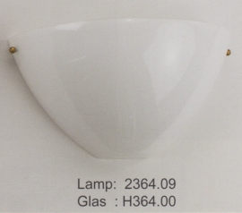 Wandlamp Calimero L. met ophanging opaal glas nr 2364.09 + h364.00