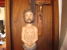 Antiek houten Oostenrijks beeld van de Here Jezus