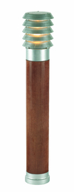 Buitenlamp staand serie rond Selham h-85cm hout gegalvaniseerd E27 5jr garantie nr 3078