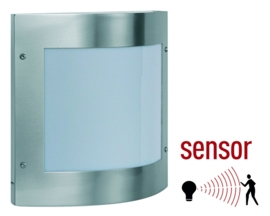Buitenlamp sensor wand schemerschakelaar RVS h 23cm nr 9103SEN