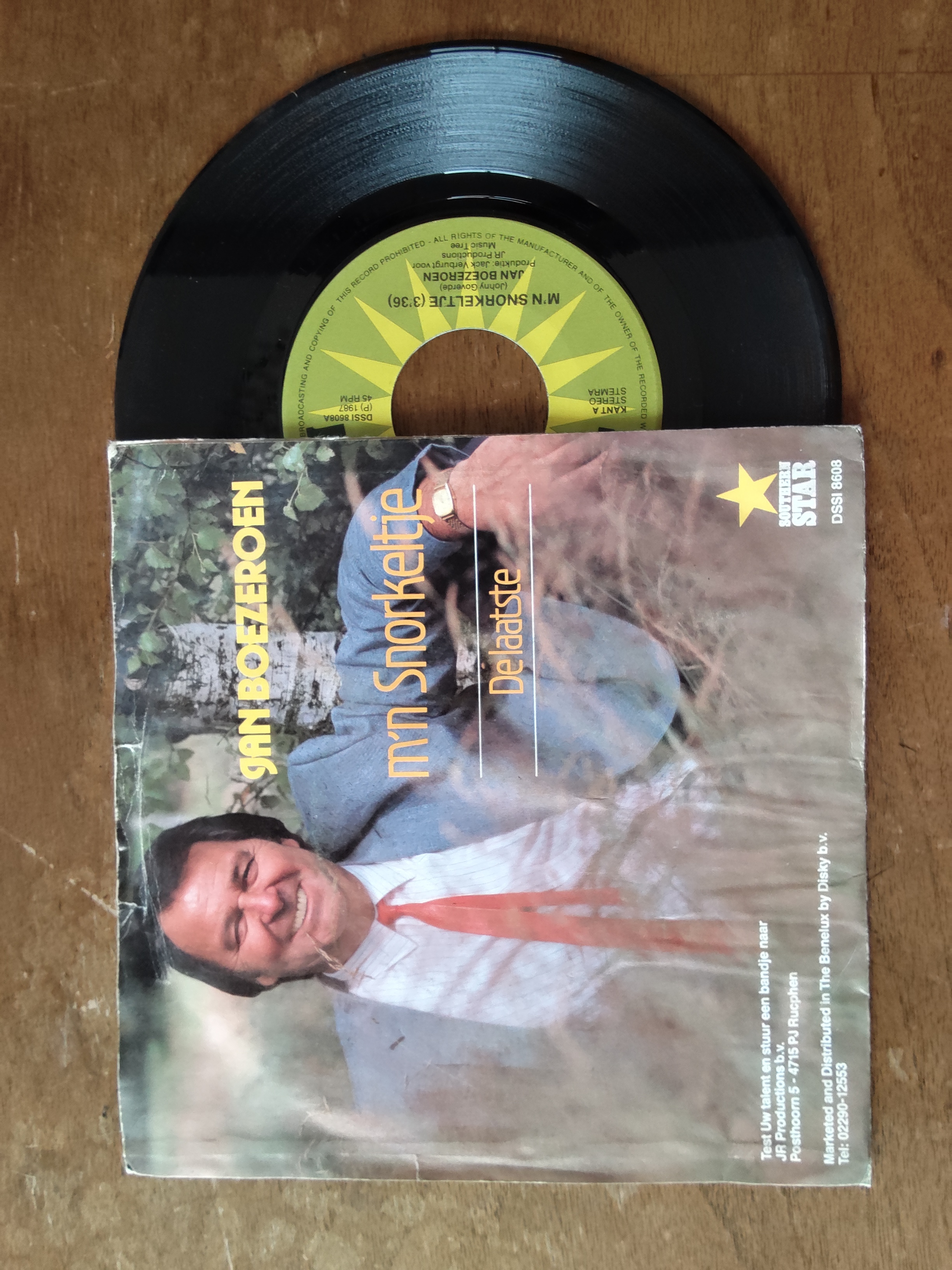 Jan Boezeroen met M'n snorkeltje 1987 Single nr S20256903