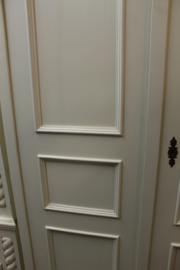 Garderobe kast 2-deurs met hang en leg gedeelte white wash demontabel