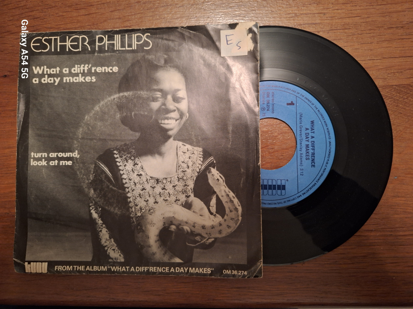 Esther Phillips met What a diff'rence a day makes 1975 Single nr S20232269