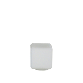 Glazen bol kubus 13x13x13cm kraag 85 opaal nr 1304.00