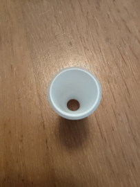 Trechter glaasje opening 1,1cm klemveer mat wit 2-laags